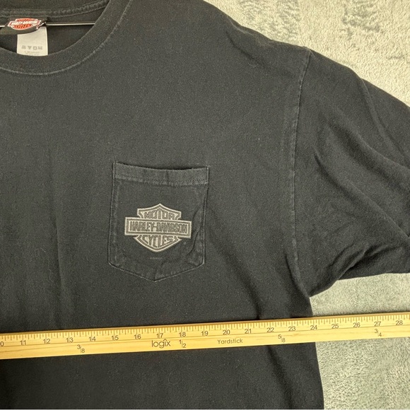 Harley Davidson‎ Shirt Mens 2XL Black Denver Colorado Mile High 2002 Vtg T-Shirt - Picture 8 of 10